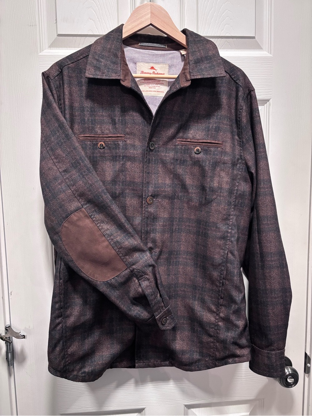 Tommy Bahama Plaid Shirt Jacket